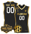 Custom Florida Gators Jersey 2025 Final Four Patch Basketball Stitched Black Gold