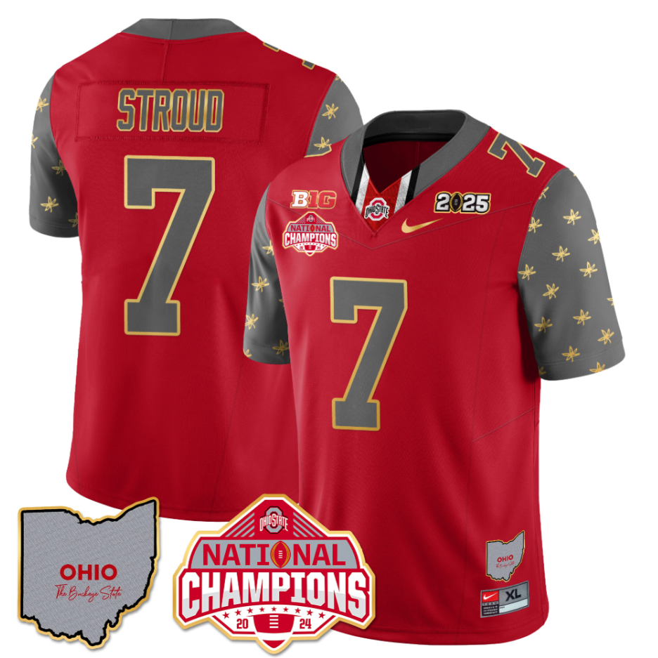 C J Stroud Jersey #7 Ohio State National Champions 2025 Patch