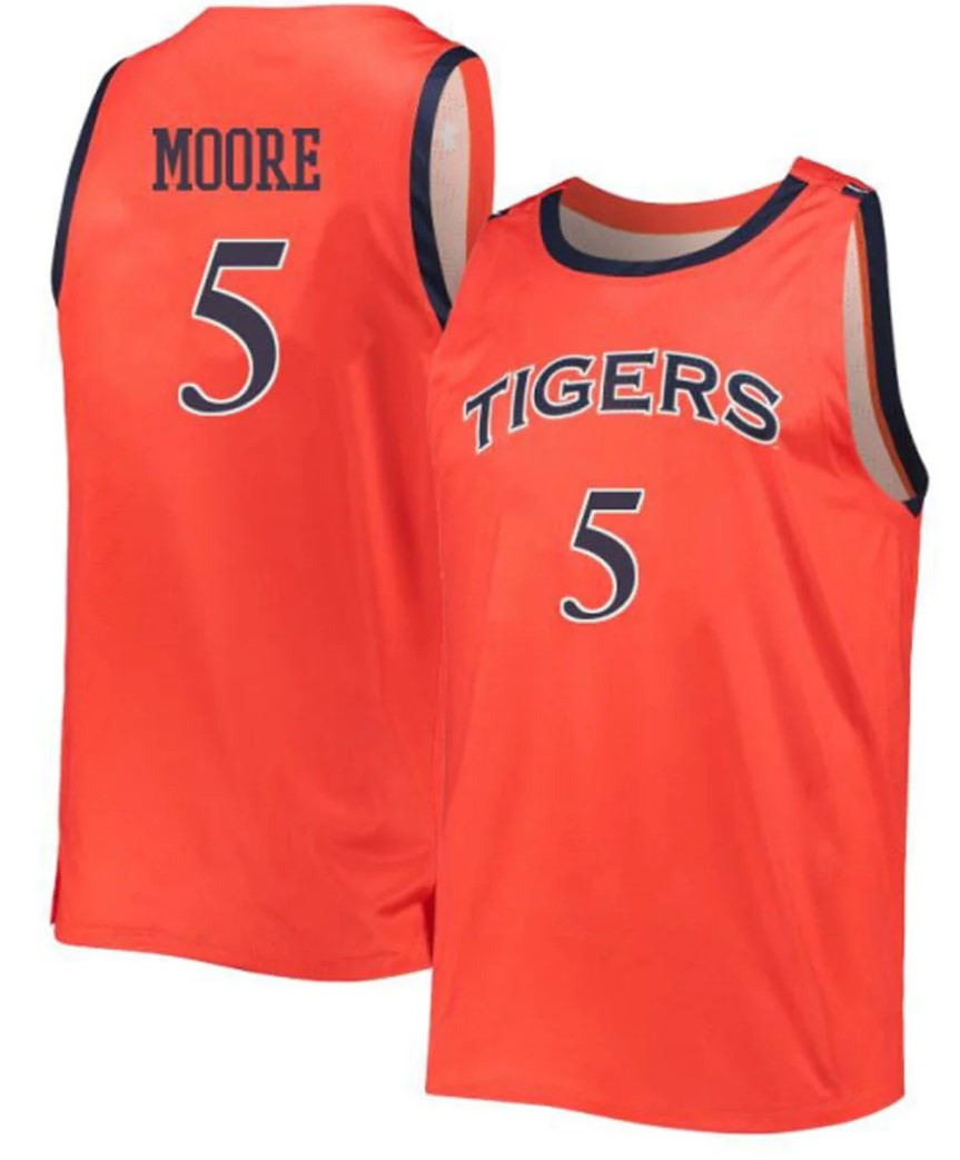 Chris Moore Jersey Auburn Tigers College Basketball #5