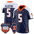 Ca'Lil Valentine Jersey #5 Illinois Fighting 100th Memorial Stadium