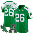 Caleb Hawkins Jersey #26 North Texas Mean Green 2025 Vapor Stitched Green Alter