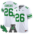 Caleb Hawkins Jersey #26 North Texas Mean Green 2025 Vapor Stitched White