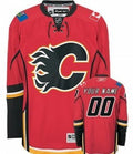 Calgary Flames Customized Red Jersey Stitched