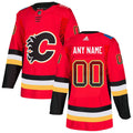 Calgary Flames Red Customized Drift Fashion Jersey Stitched