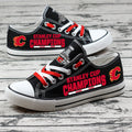Calgary Flames Low Top Canvas Sport Sneakers Shoes For Men Women Fans