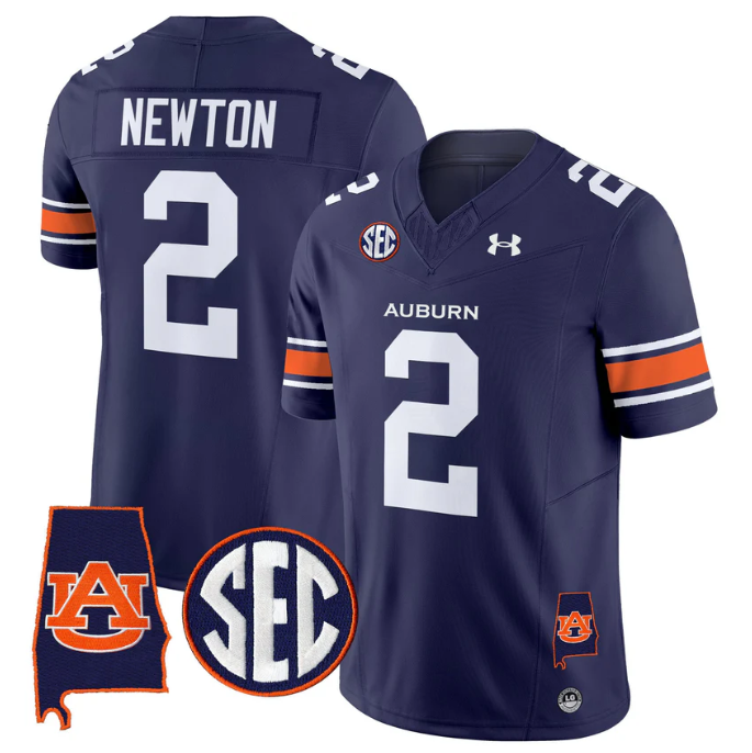 Cam Newton Jersey #2 Auburn Tigers 2025 Alabama Patch Stitched