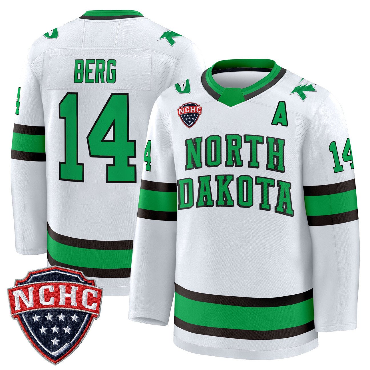 Cameron Berg Jersey #14 North Dakota Fighting Hawks 2025-26 Stitched Black