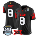 Cameron Dickey Jersey #8 Texas Tech Red Raiders 2025 Big 12 Championship