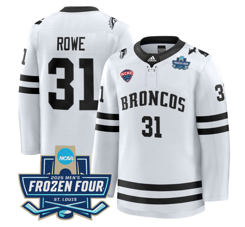 Cameron Rowe Jersey #31 Western Michigan Broncos 2025 Frozen Four Patch Stitched