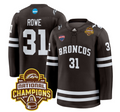 Cameron Rowe Jersey #31 Western Michigan Broncos 2025 National Champions Patch Premium Stitched