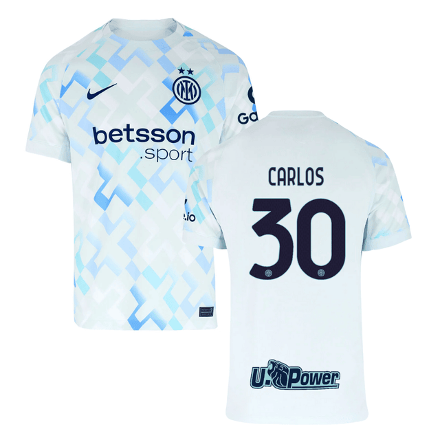 Carlos Augusto #30 Inter Milan 2025-26 Away Match Jersey – White