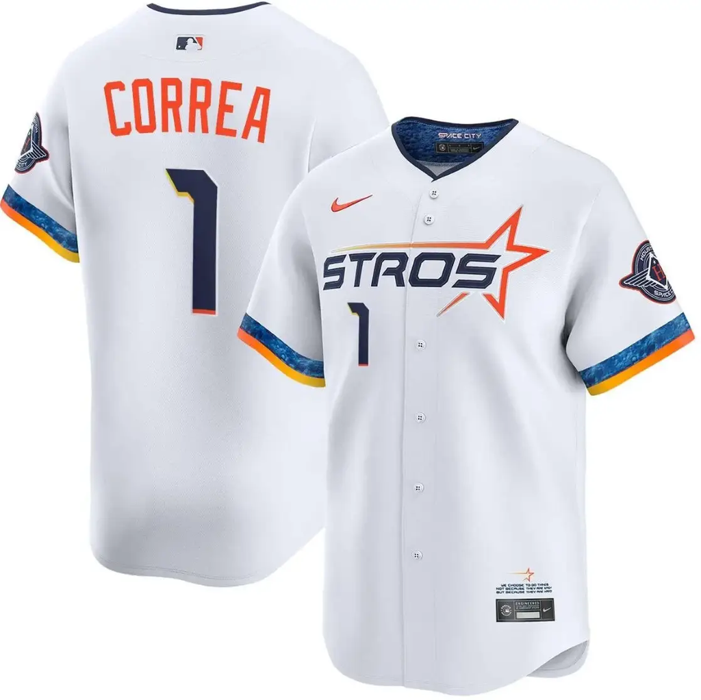 Carlos Correa Jersey #1 Astros Vapor Premier Limited All Stitched