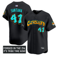 Carlos Santana Jersey #41 Cleveland Indians Graffiti 216 Ink Edition