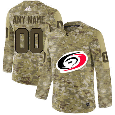 Carolina Hurricanes Camo Customized Jersey Stitched