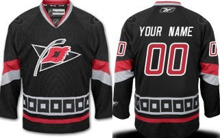 Carolina Hurricanes Customized Black Third Jersey Stitched