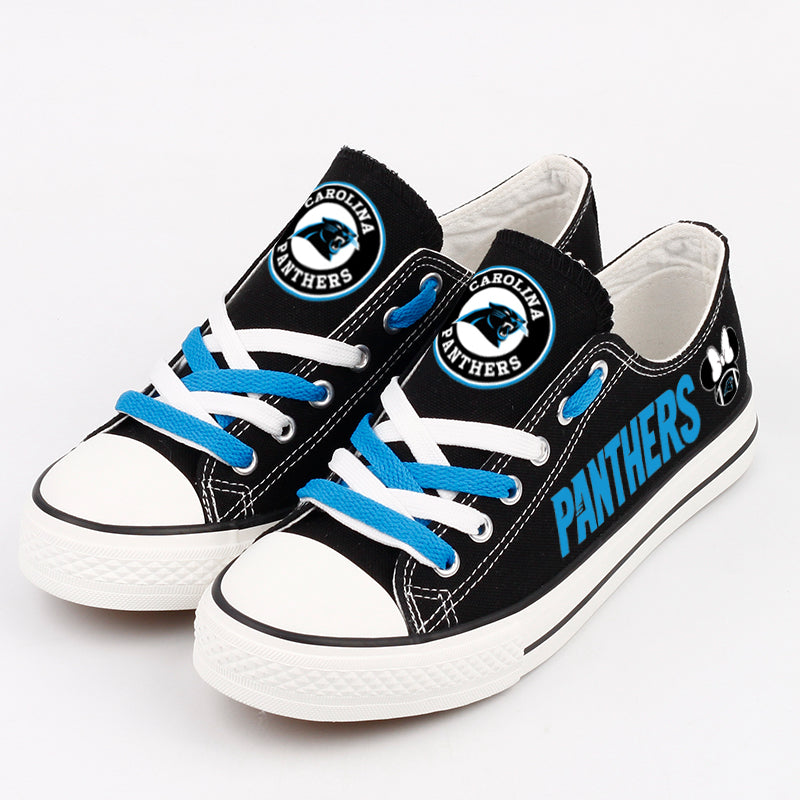 Carolina Panthers Low Top Canvas Sport Sneakers Shoes For Men Women Fans