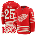 Carter Bear Jersey #25 Detroit Red Wings Centennial Season Premium Stitched
