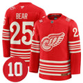 Carter Bear Jersey #25 Red Wings #10 Alex Delvecchio Honoring
