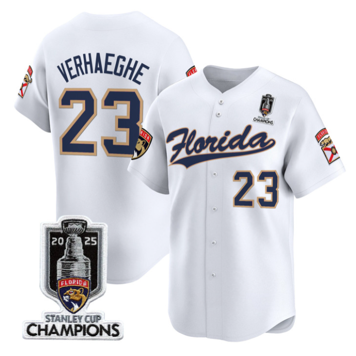 Carter Verhaeghe Jersey #23 Florida Panthers 2025 Stanley Cup Champions