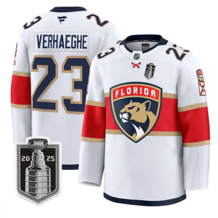 Carter Verhaeghe Jersey #23 Florida Panthers 2025 Stanley Cup Final Stitched Blue