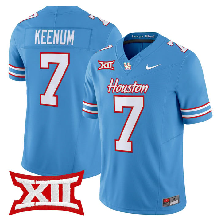 Case Keenum Jersey #7 Houston Cougars 2025 Oilers Inspired Stitched