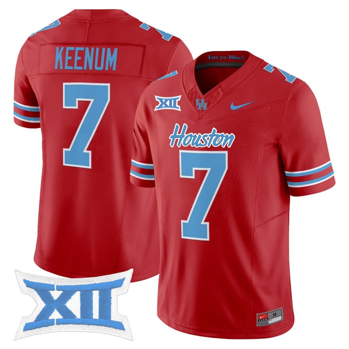 Case Keenum Jersey #7 Houston Cougars 2025 Oilers Inspired Stitched