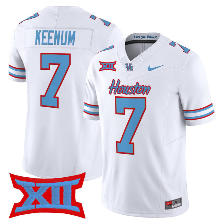 Case Keenum Jersey #7 Houston Cougars 2025 Oilers Inspired Stitched