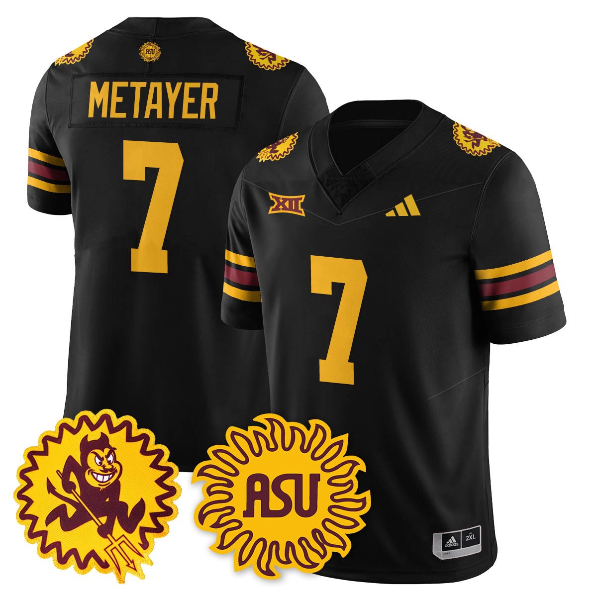 Chamon Metayer Jersey #7 Arizona State Sun Devils 1975 Throwback Stitched