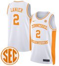 Chaz Lanier Jersey #2 Tennessee Vols 2024 Swingman Basketball White