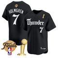 Chet Holmgren Jersey #7 Oklahoma City Thunder Gothic Storm 2025 Champions