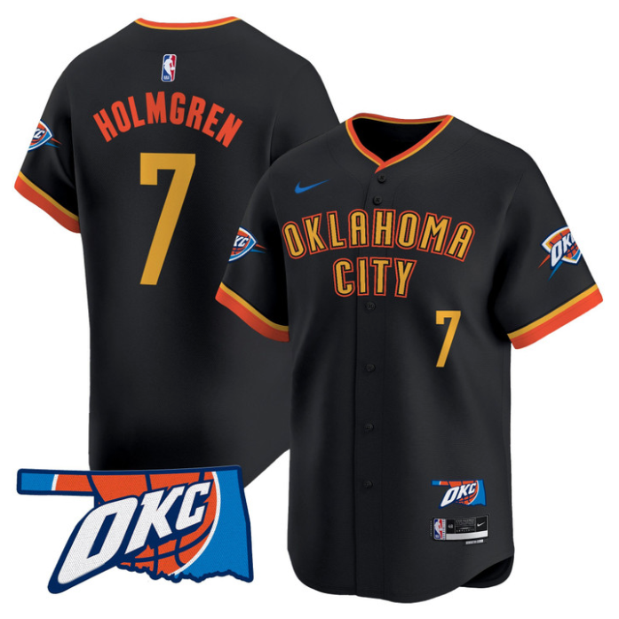 Chet Holmgren Jersey #7 Oklahoma City Thunder Vapor Baseball Stitched