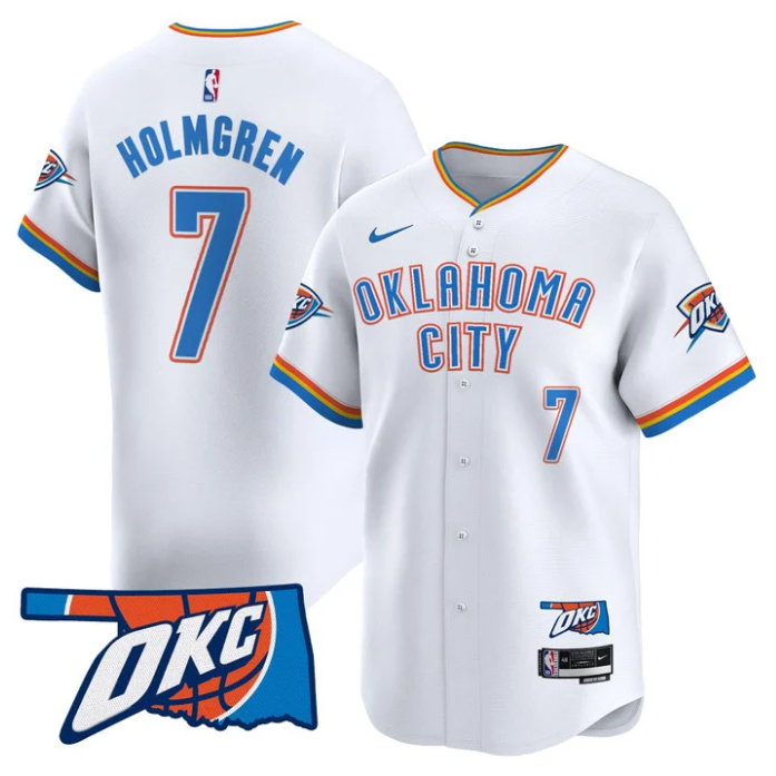 Chet Holmgren Jersey #7 Oklahoma City Thunder Vapor Baseball Stitched