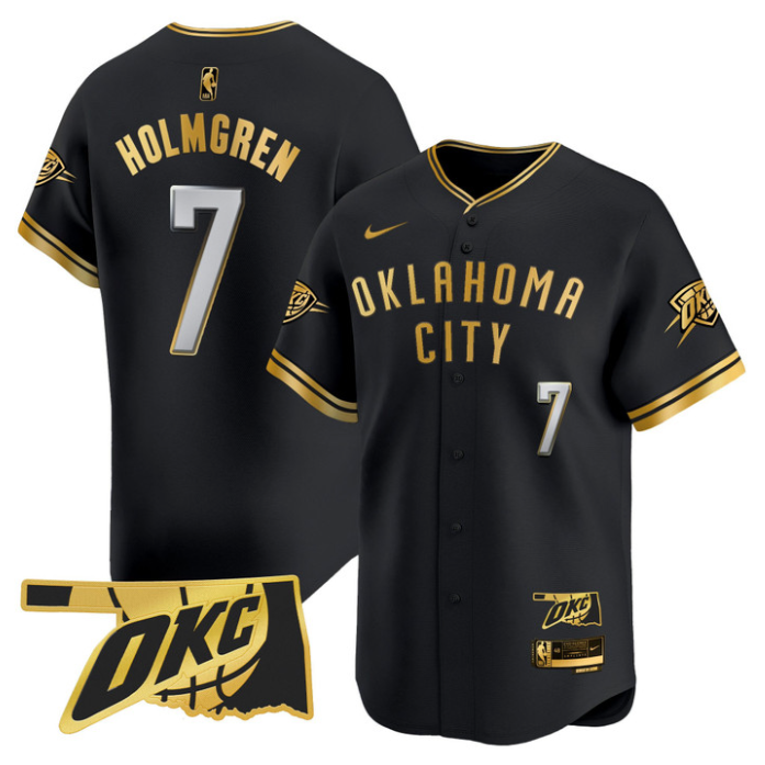 Chet Holmgren Jersey #7 Oklahoma City Thunder Vapor Baseball Stitched