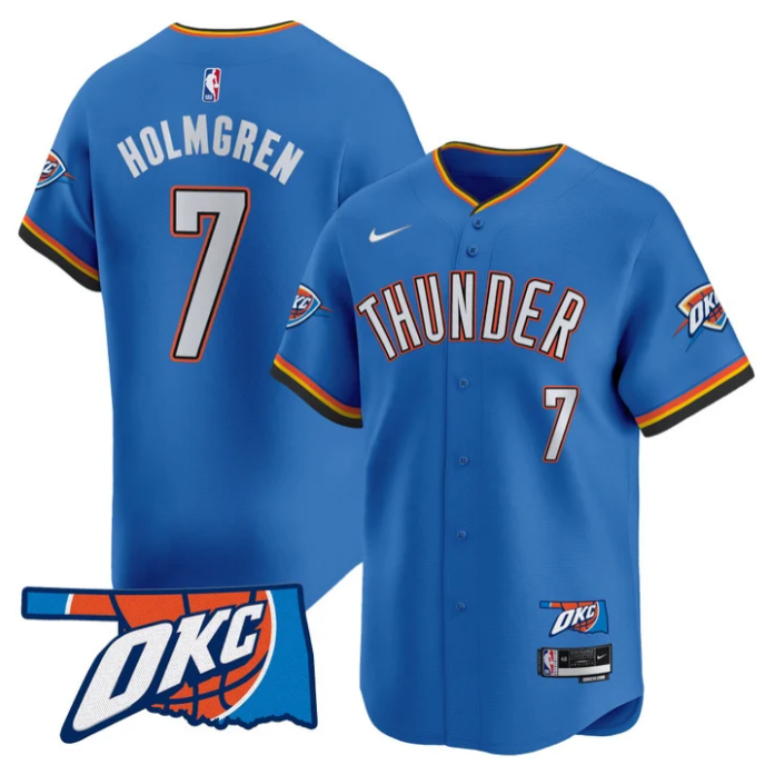 Chet Holmgren Jersey #7 Oklahoma City Thunder Vapor Baseball Stitched