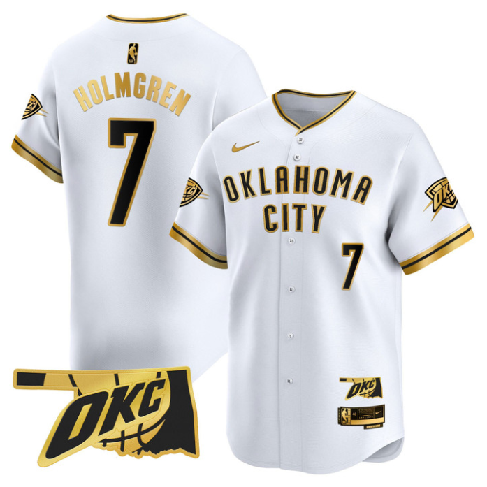 Chet Holmgren Jersey #7 Oklahoma City Thunder Vapor Baseball Stitched