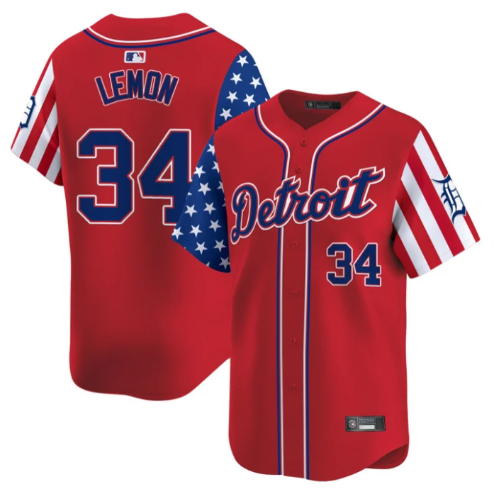 Chet Lemon Jersey #34 Detroit Tigers 2025 Memorial Day Vapor Premier Limited Stitched