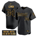 Chet Lemon Jersey #34 Detroit Tigers Motor Gothic Edition Stitched
