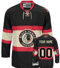 Chicago Blackhawks Customized Black Third Jersey Stitched