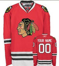 Chicago Blackhawks Customized Red Jersey Stitched