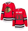 Chicago Blackhawks Red Customized Drift Fashion Jersey Stitched