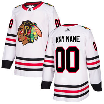 Chicago Blackhawks White Custom Jersey Stitched