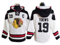 Chicago Blackhawks #19 Jonathan Toews White Ageless Must-Have Lace-Up Pullover Hoodie