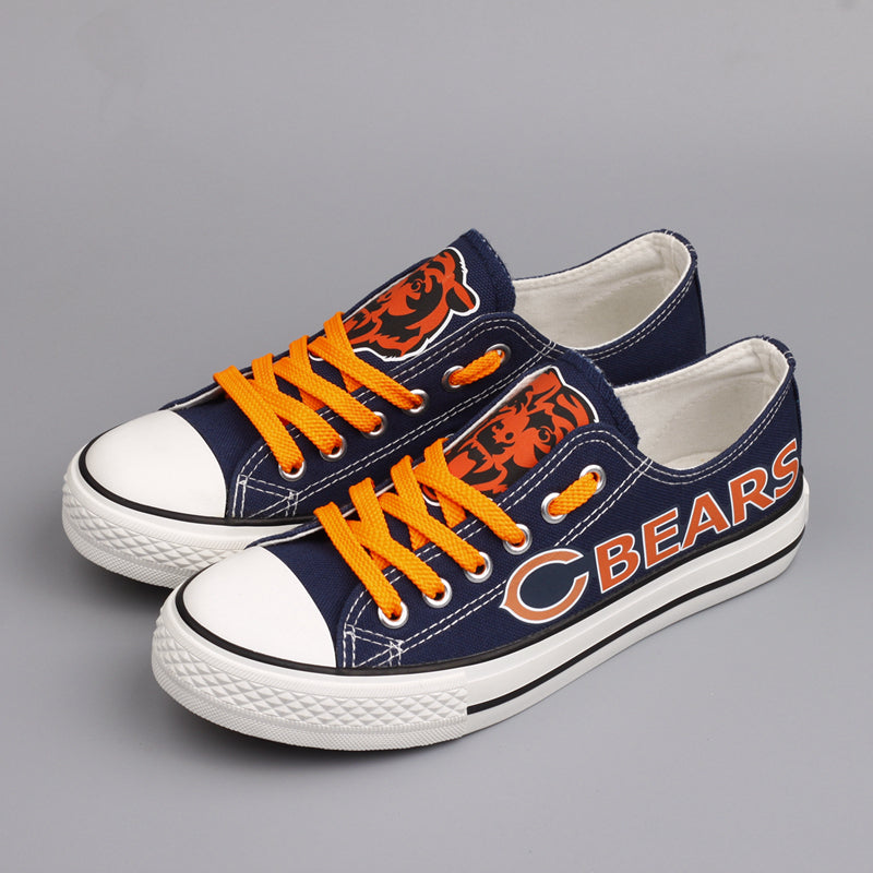 Chicago Bears Low Top Canvas Sport Sneakers Shoes For Men Women Fans