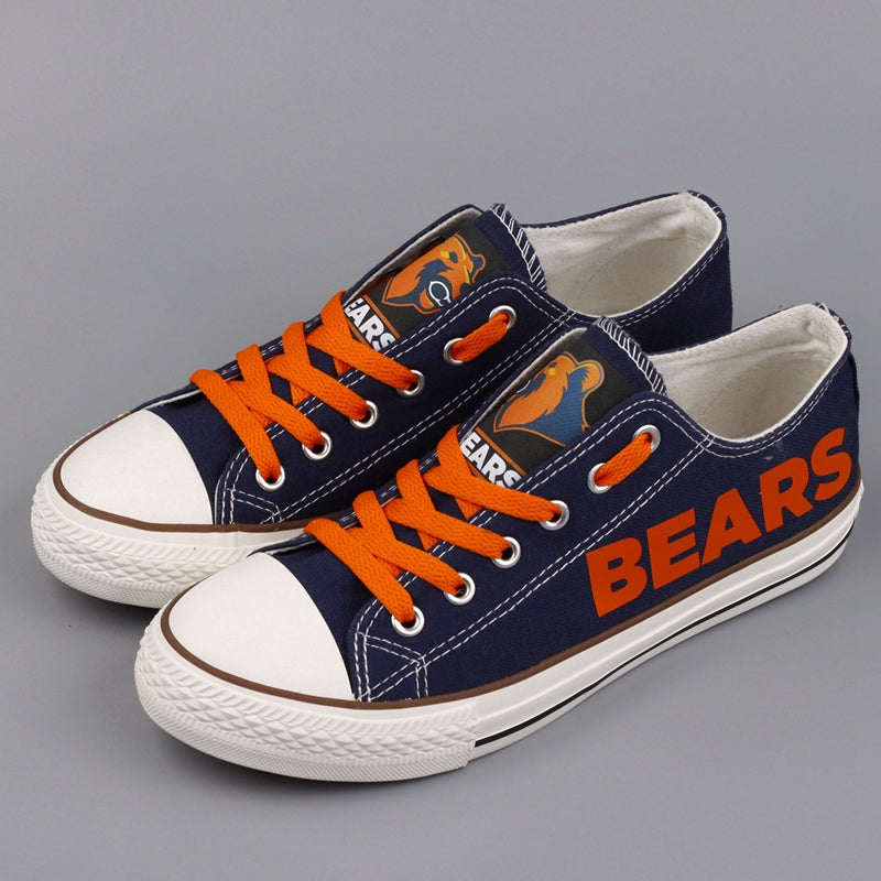 Chicago Bears Low Top Canvas Sport Sneakers Shoes For Men Women Fans