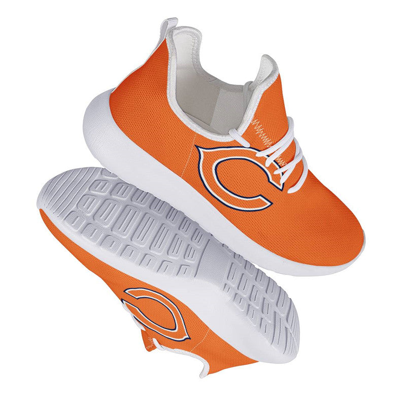 Chicago Bears Orange Team Logo Limited Sneaker Shoes For Men Women Fans