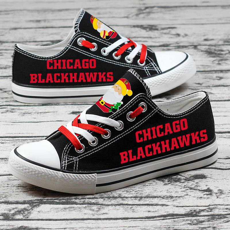 Chicago Blackhawks Low Top Canvas Sport Sneakers Shoes For Men Women Fans