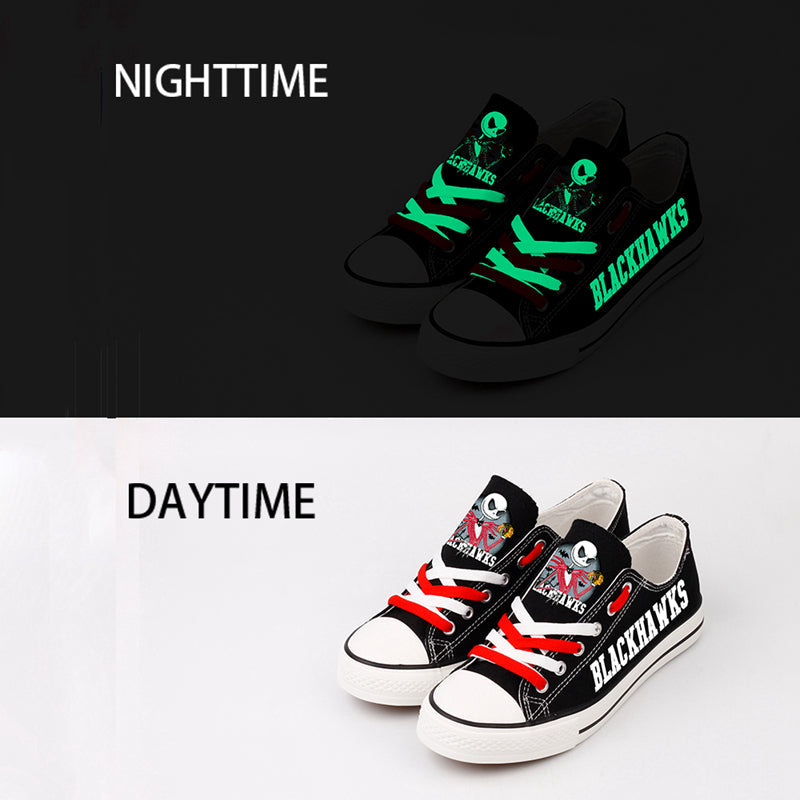 Chicago Blackhawks Low Top Canvas Sport Sneakers Shoes For Men Women Fans