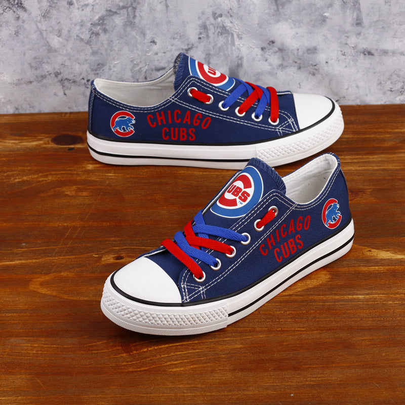 Chicago Cubs Limited Print Low Top Canvas Shoes Sport Sneakers For Men Women Fans