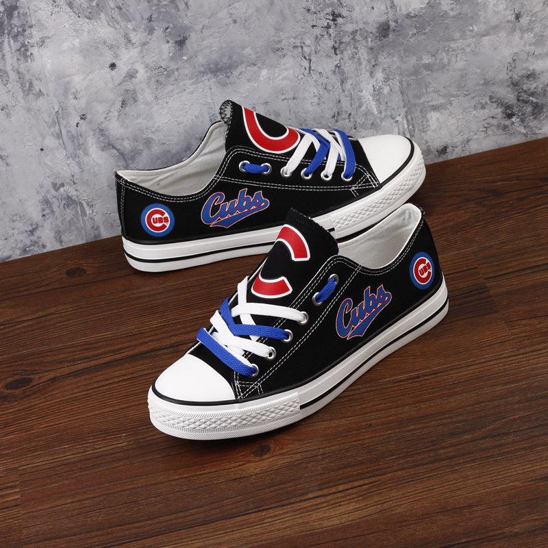 Chicago Cubs Limited Print Low Top Canvas Shoes Sport Sneakers For Men Women Fans
