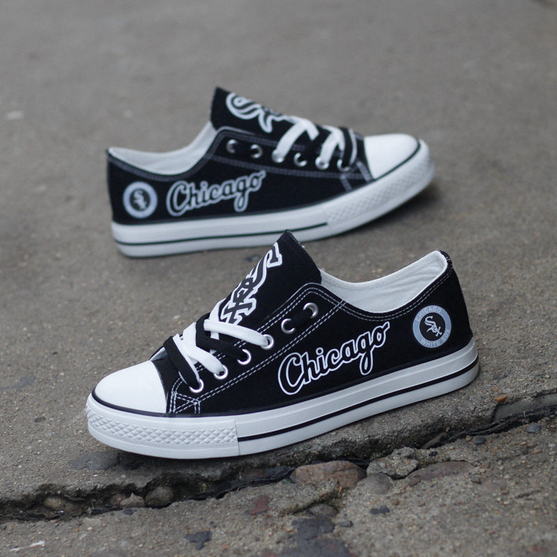 Chicago White Sox Limited Print Low Top Canvas Shoes Sport Sneakers For Men Women Fans